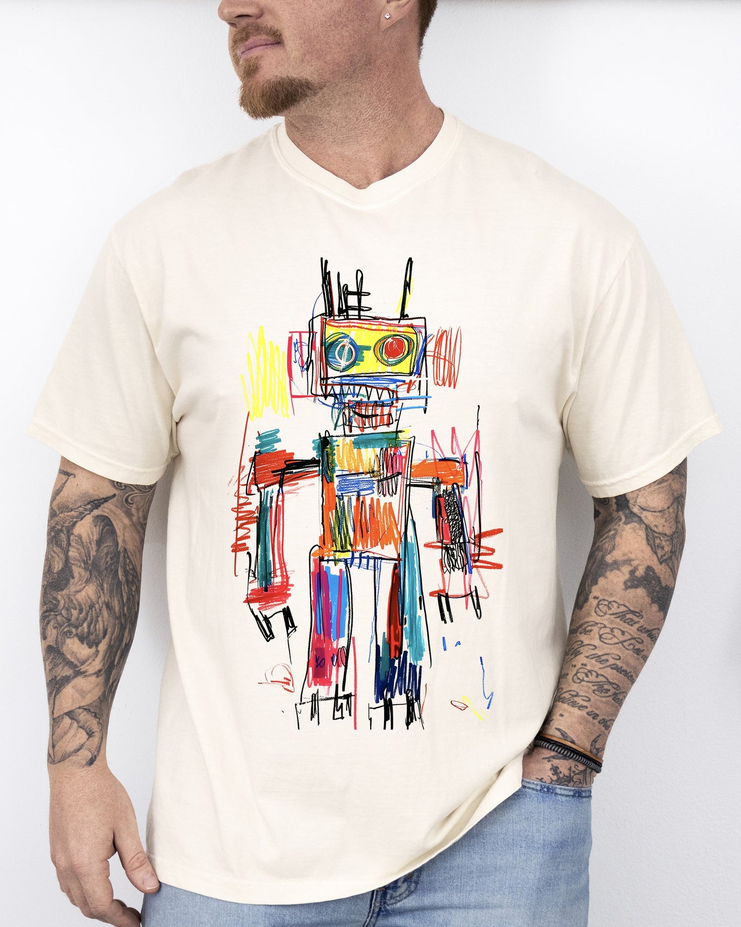 Robot Art, Graffiti, Fun, Colorful, Neo Expressionist Shirt Comfort Colors T-Shirt