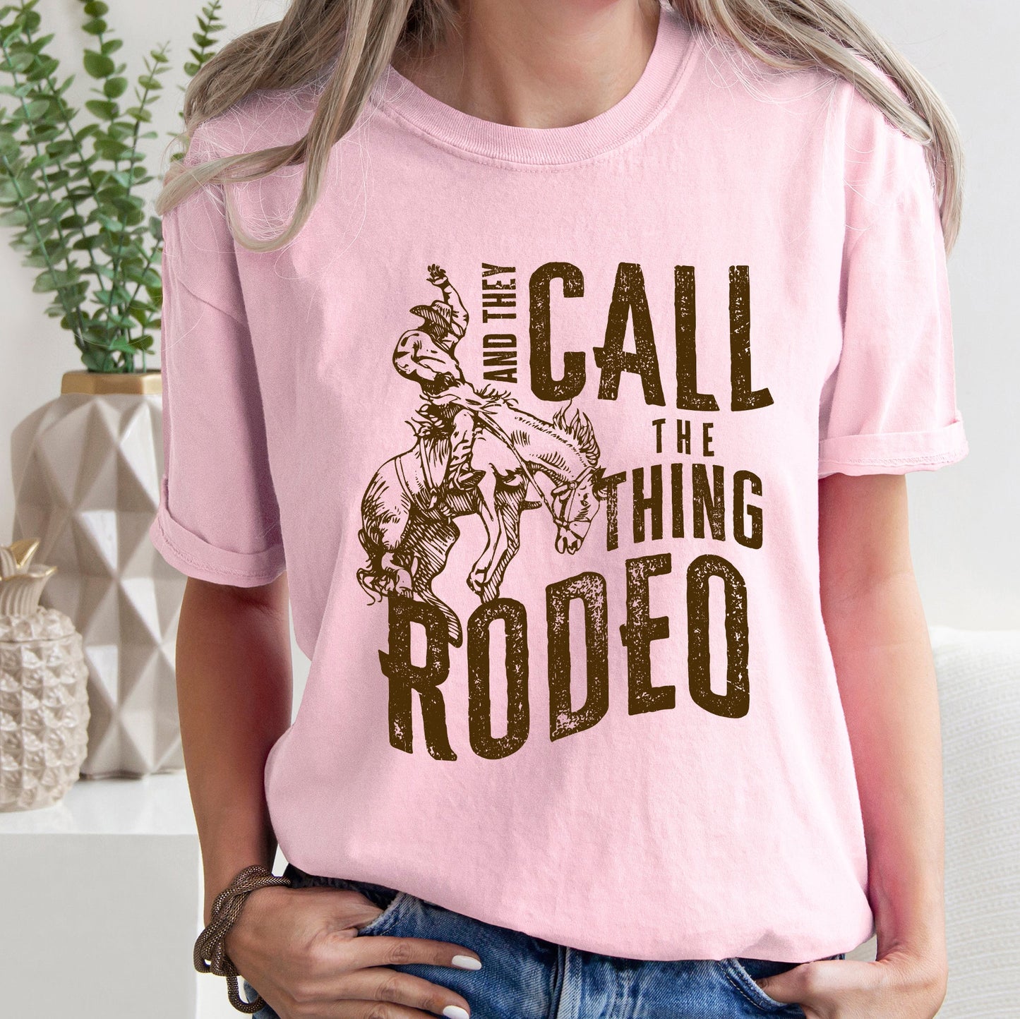 Rodeo Rider, Bronco, Bull, Horse, Cowboy, Cowgirl, Tshirt Comfort Colors T-Shirt