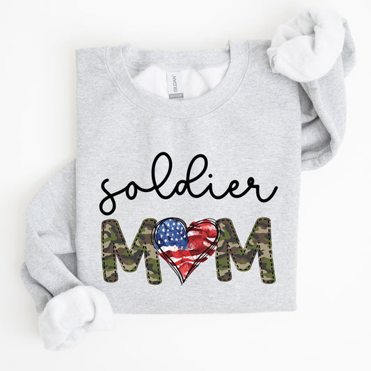 Soldier Mom, Military, Armed Forces, Mother's Day Sweatshirt