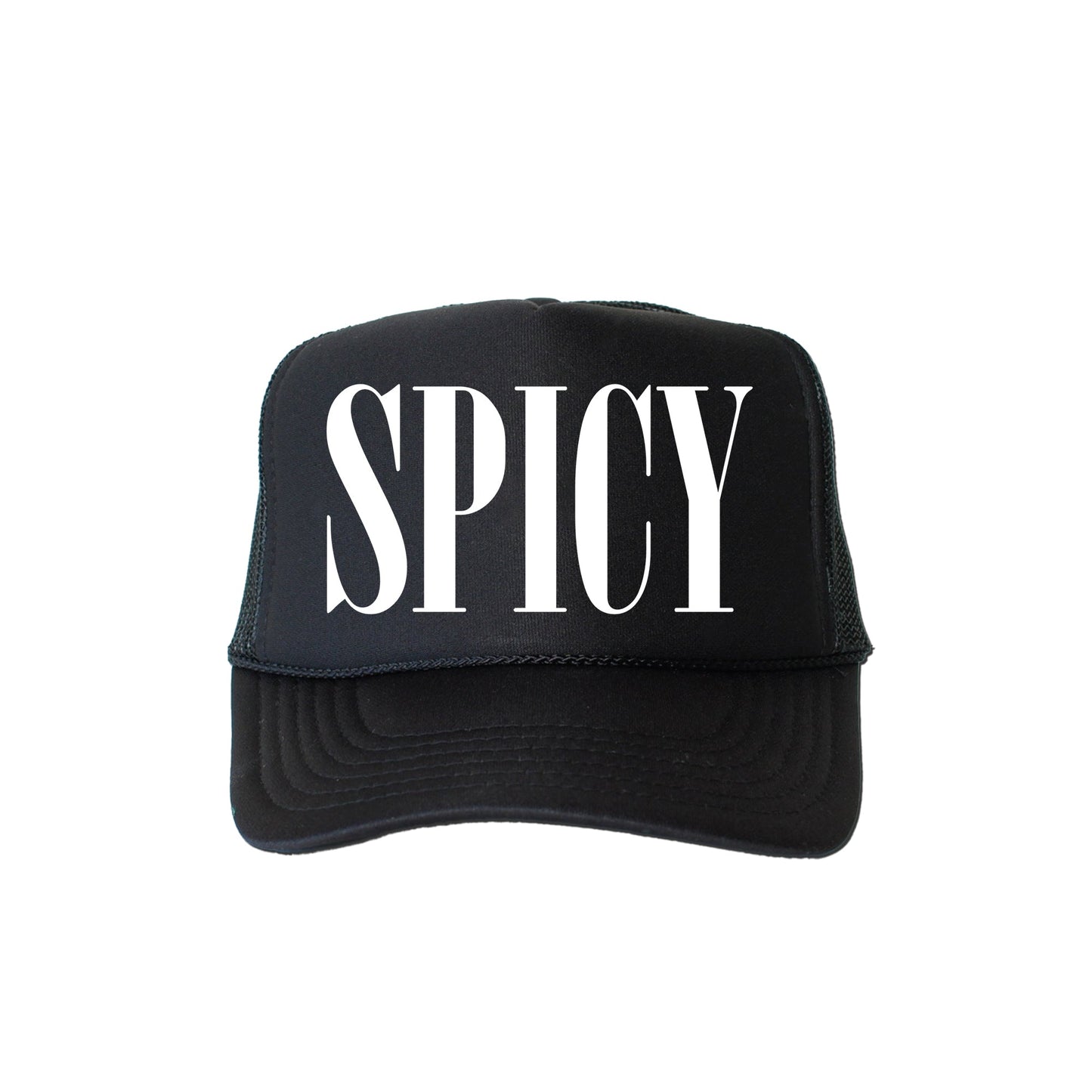 Spicy, Sassy, Funny, Black Snapback Trucker Hat