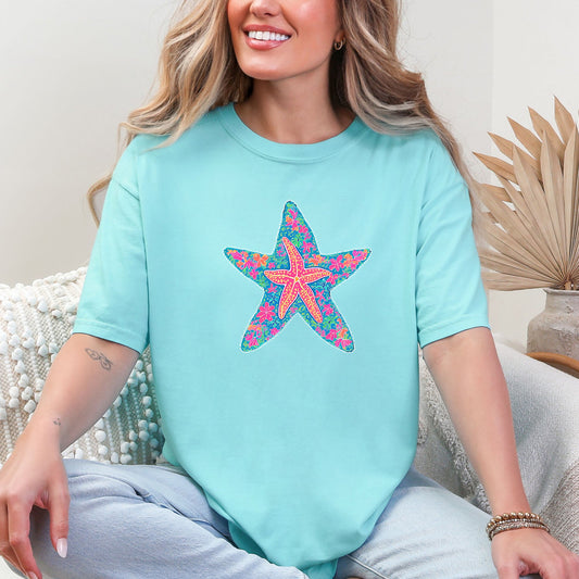 Starfish, Sea Life, Summer, Beach, Comfort Colors T-Shirt