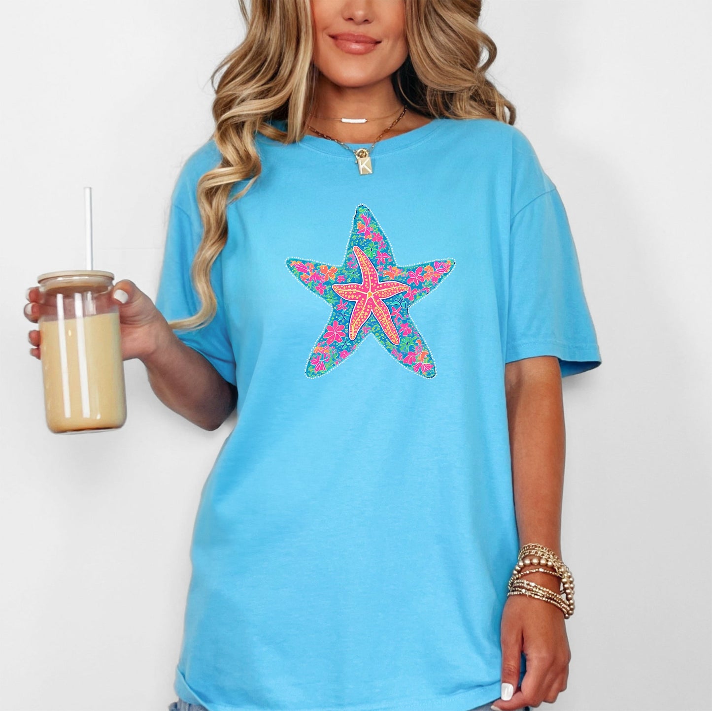Starfish, Sea Life, Summer, Beach, Comfort Colors T-Shirt
