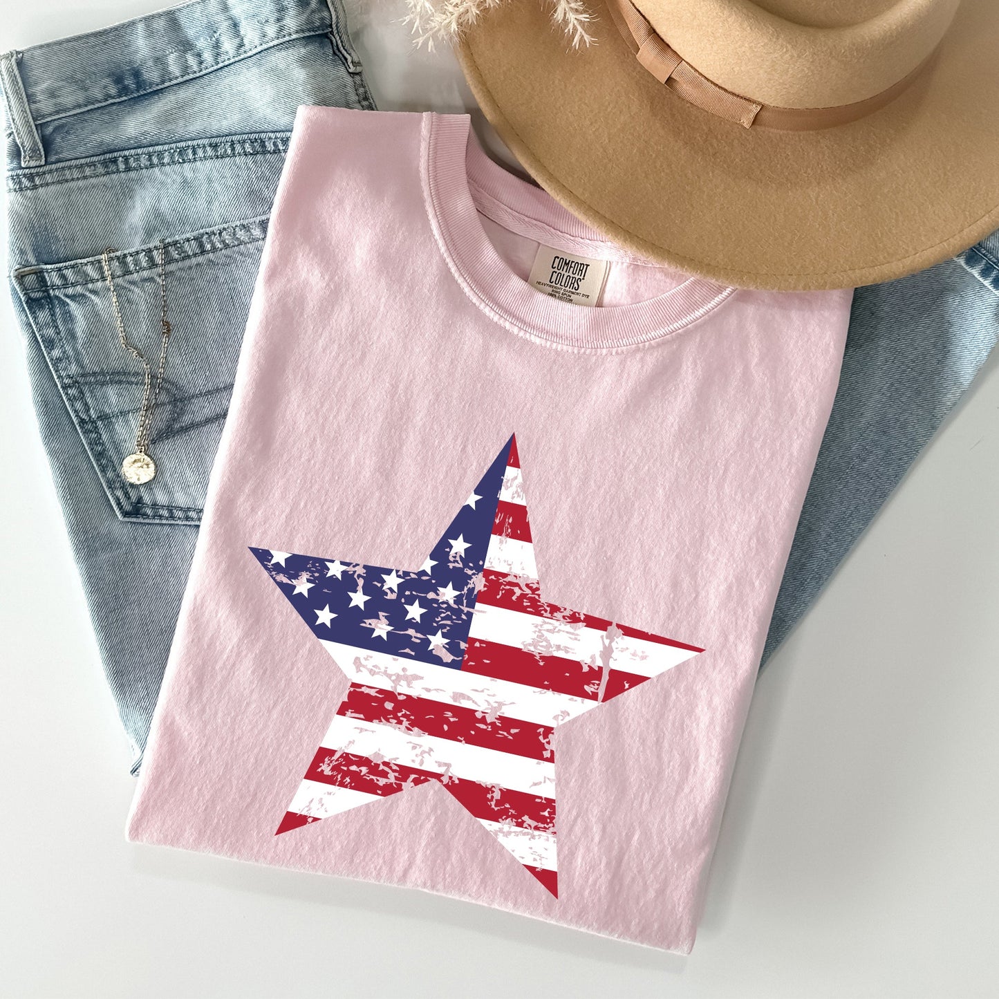 Stars and Stripes, Flag, Patriotic, 4th of July Tshirt Comfort Colors T-Shirt