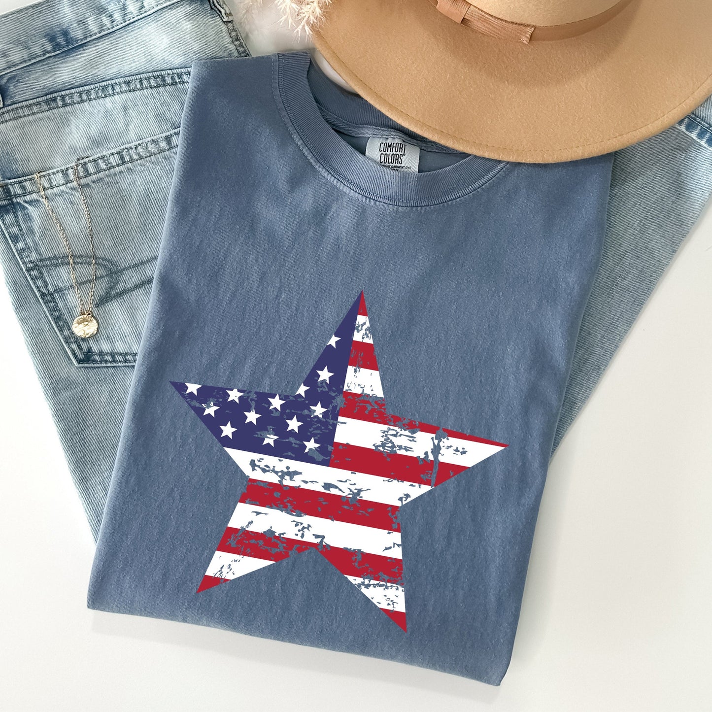 Stars and Stripes, Flag, Patriotic, 4th of July Tshirt Comfort Colors T-Shirt