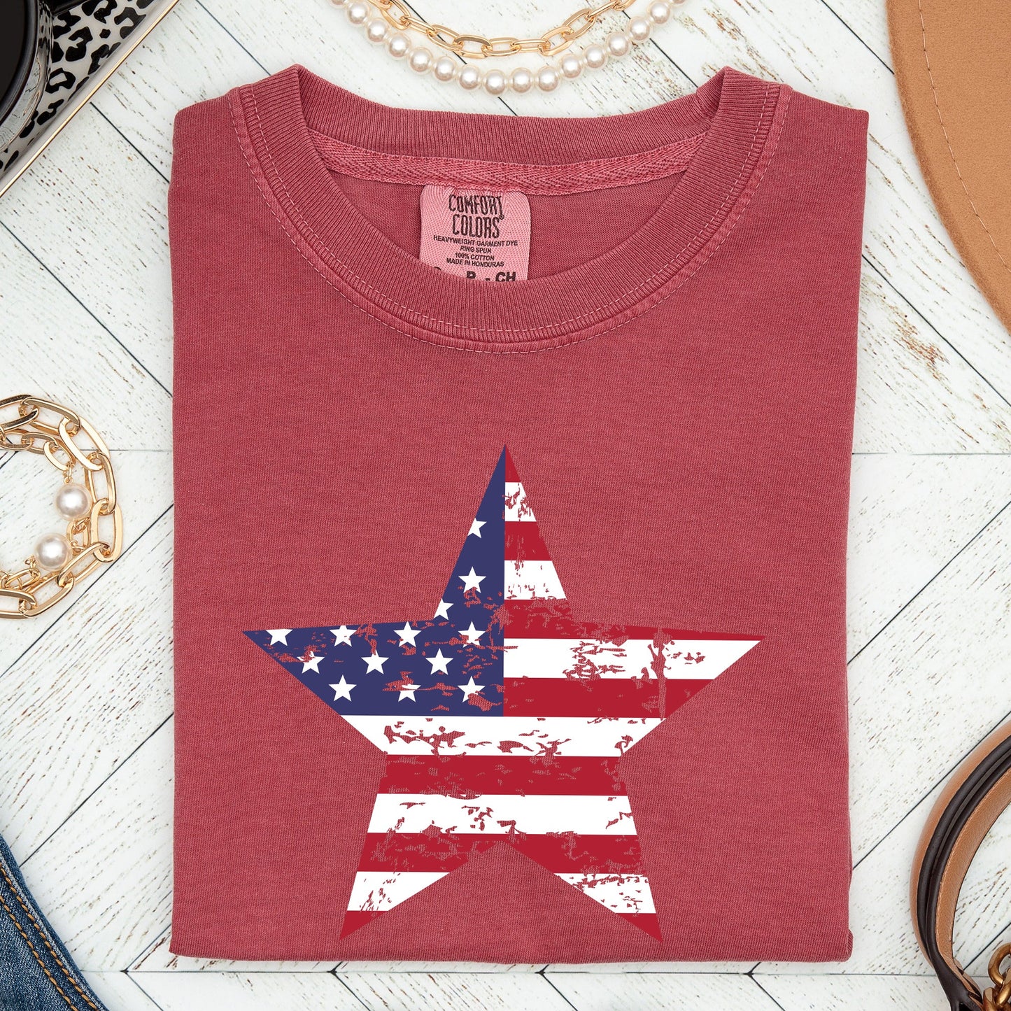 Stars and Stripes, Flag, Patriotic, 4th of July Tshirt Comfort Colors T-Shirt