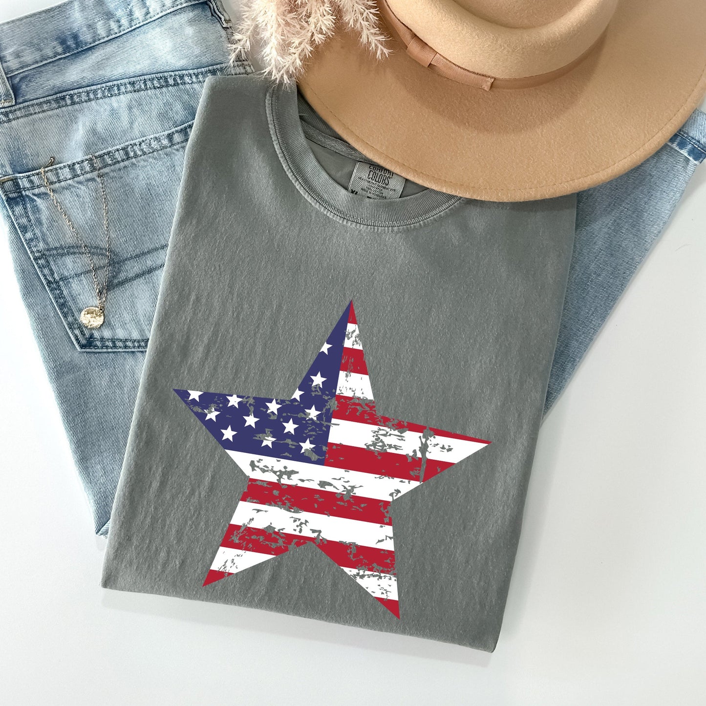 Stars and Stripes, Flag, Patriotic, 4th of July Tshirt Comfort Colors T-Shirt
