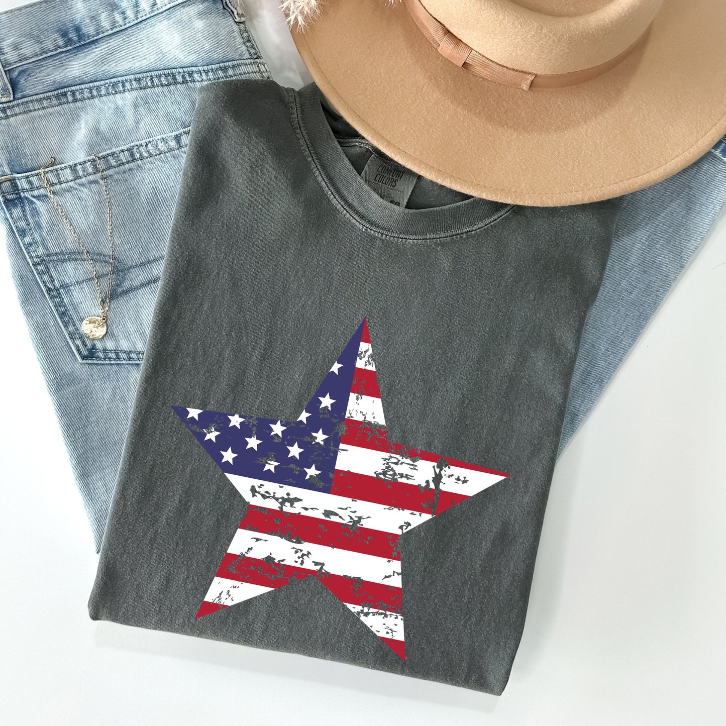 Stars and Stripes, Flag, Patriotic, 4th of July Tshirt Comfort Colors T-Shirt