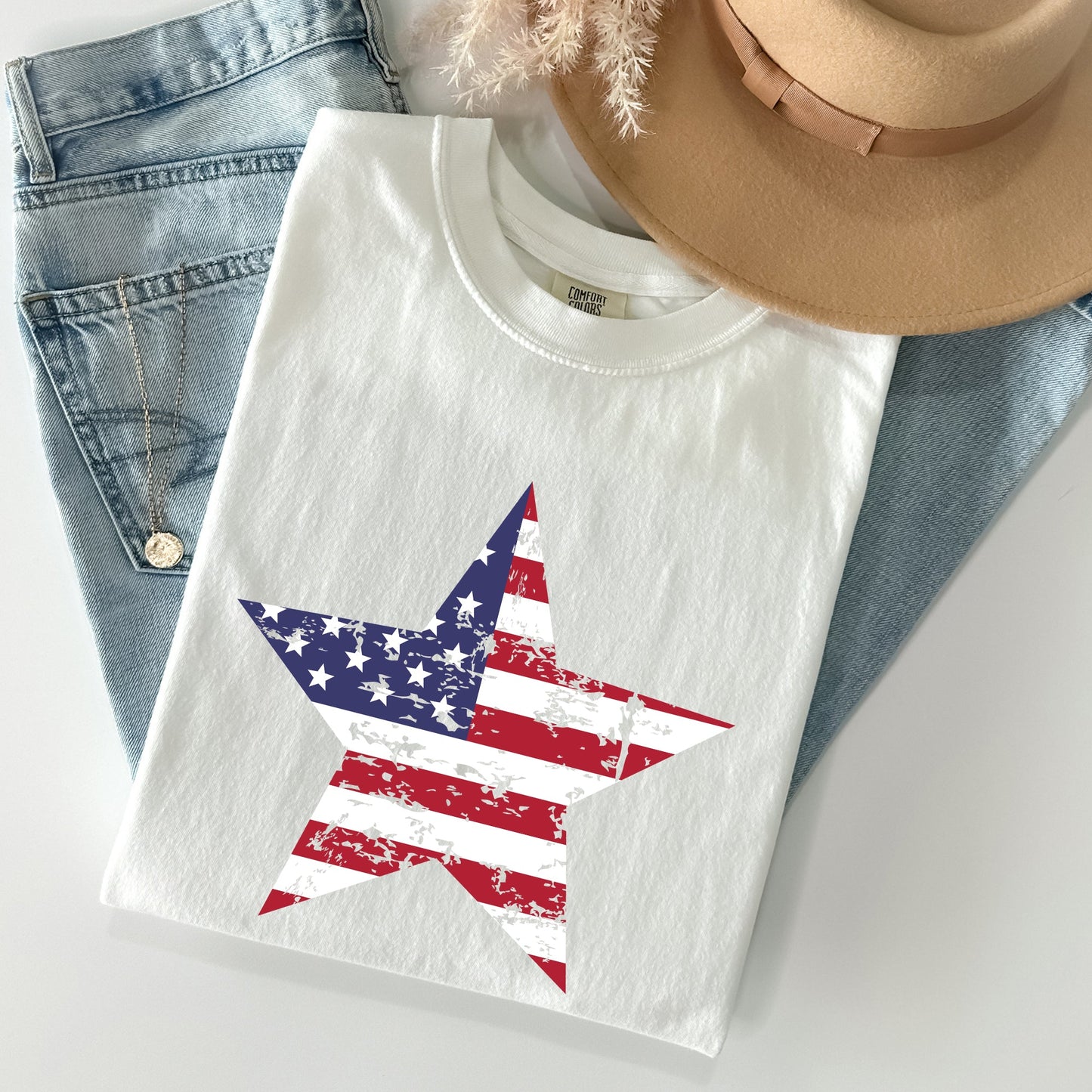 Stars and Stripes, Flag, Patriotic, 4th of July Tshirt Comfort Colors T-Shirt