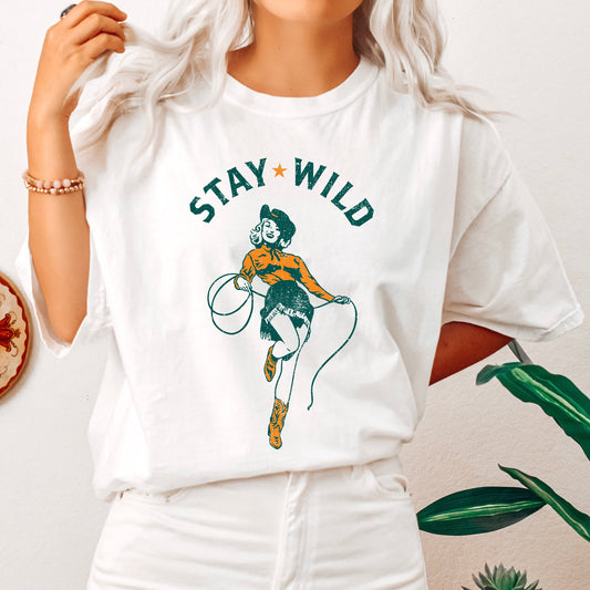 Stay Wild, Cowgirl, Western, Country, Cowboy, Tshirt Comfort Colors T-Shirt
