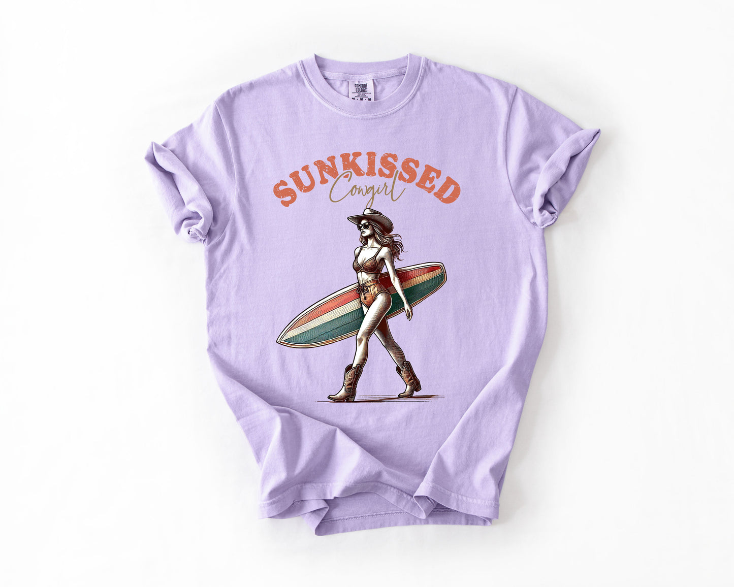 Sun Kissed Cowgirl, Summer, Beach, Sea Life, Outdoor, Travel, Western, Country, Comfort Colors T-Shirt
