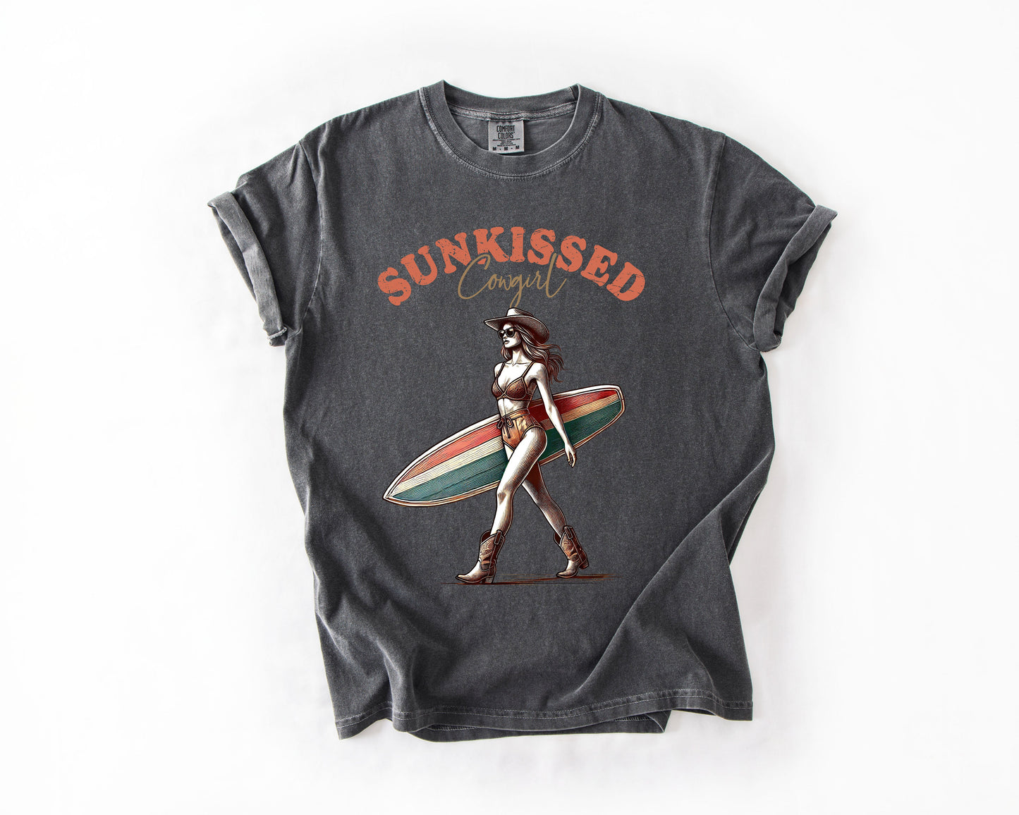 Sun Kissed Cowgirl, Summer, Beach, Sea Life, Outdoor, Travel, Western, Country, Comfort Colors T-Shirt