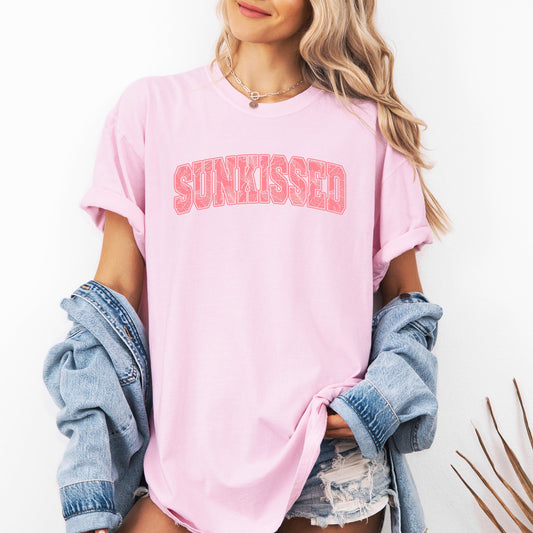 Sunkissed, Varsity, Retro, Palm Trees, Summer, Comfort Colors T-Shirt