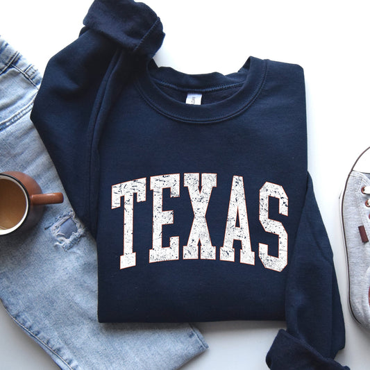 Texas, Football, Sports, Game Day, Big Game, Touchdown, Tailgate Party, University, College, State Sweatshirt