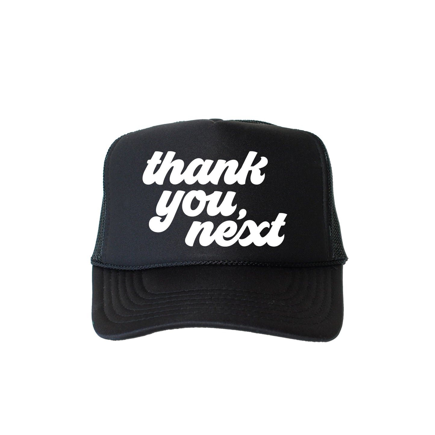 Thank You Next, Sassy, Funny, Black Snapback Trucker Hat