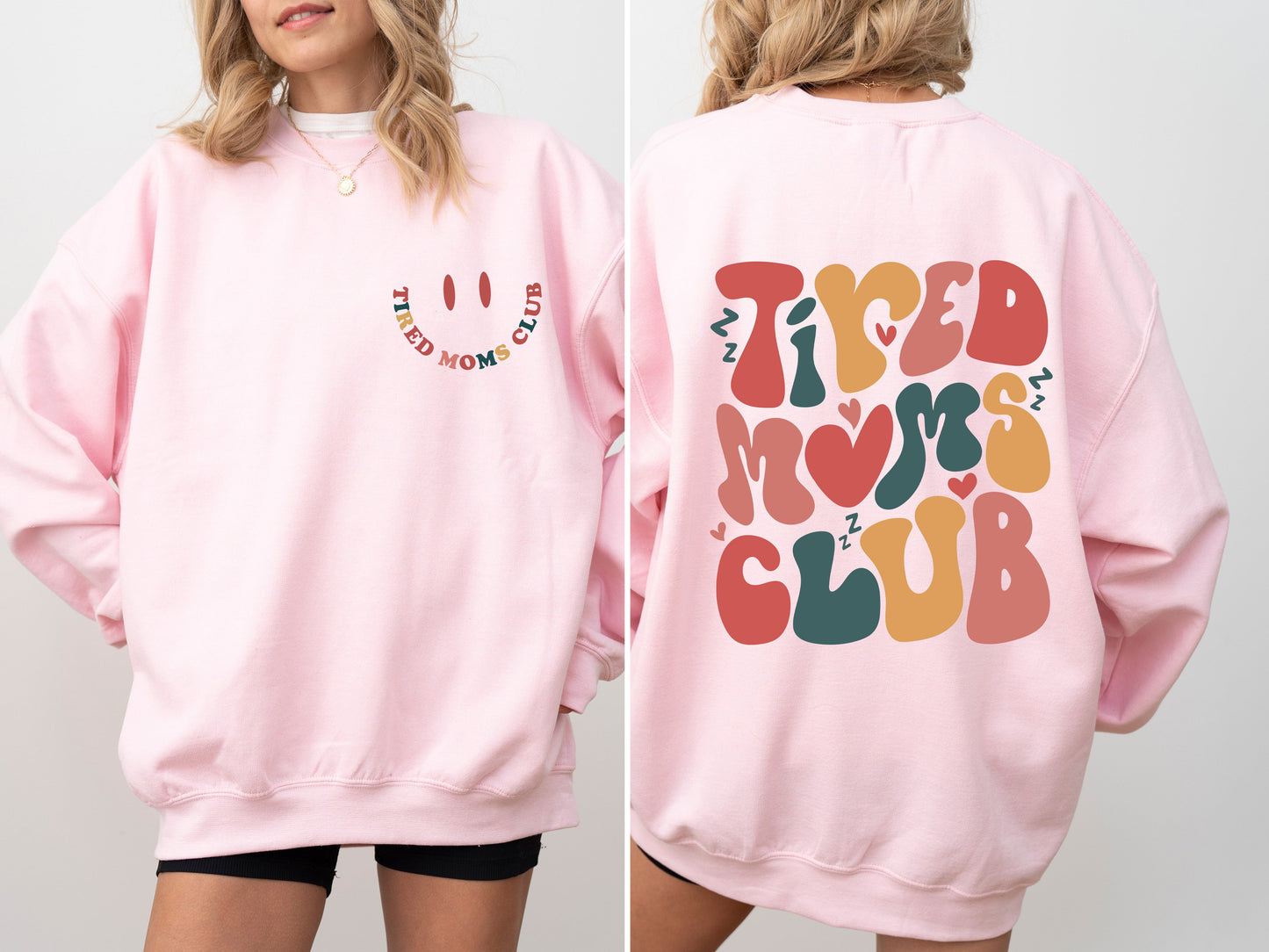 Tired Moms Club, Trend, Cute, Mother's Day Sweatshirt