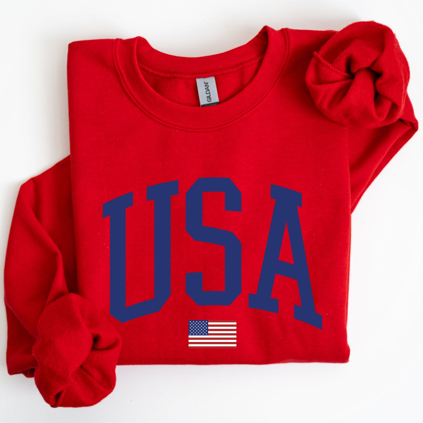 USA Flag, Blue, America, Patriotic, 4th of July Sweatshirt