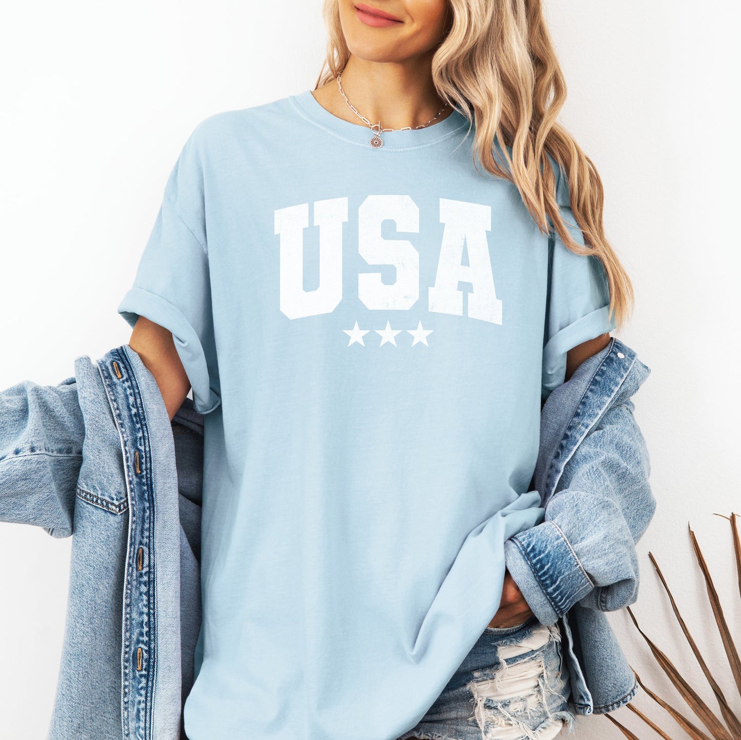 USA, Stars, Retro, Patriotic, America, 4th of July Tshirt Comfort Colors T-Shirt