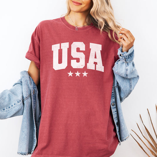 USA, Stars, Retro, Patriotic, America, 4th of July Tshirt Comfort Colors T-Shirt