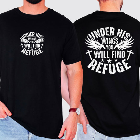 Under His Wings You Will Find Refuge, Christian, Jesus, Gospel, Religious Tshirt Comfort Colors T-Shirt
