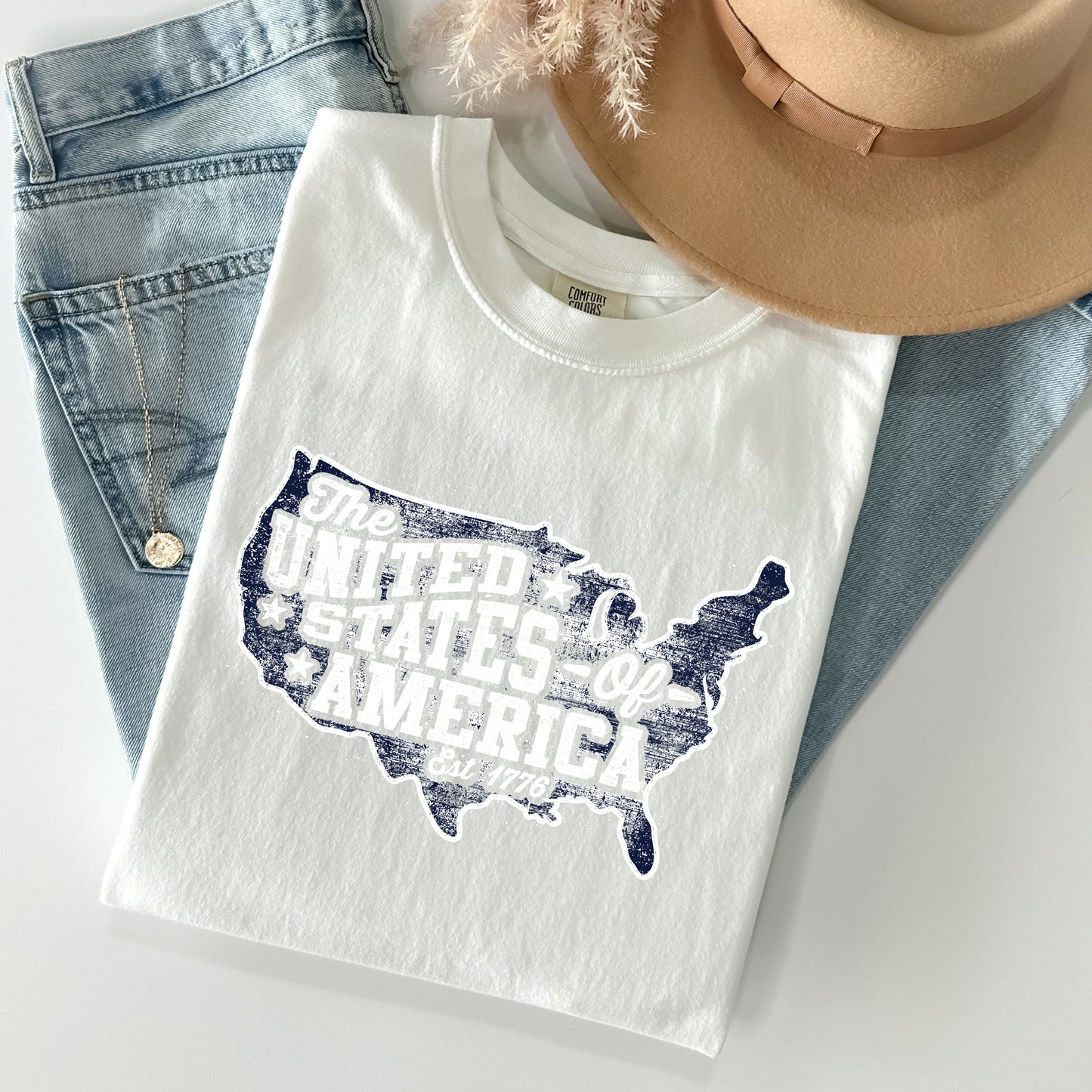 United States of America, Patriotic, 4th of July Tshirt Comfort Colors T-Shirt