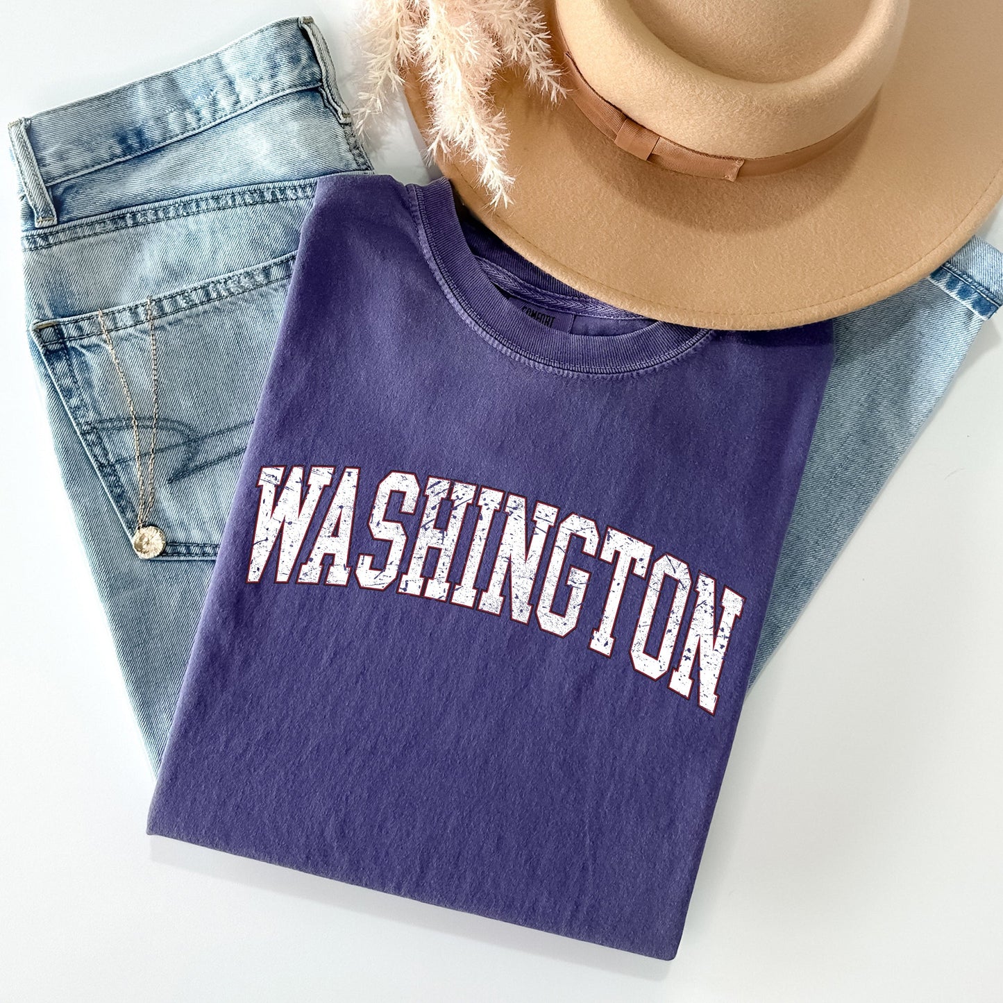 Washington, Football, Sports, Game Day, Big Game, Touchdown, Tailgate Party, University, College, State Tshirt Comfort Colors T-Shirt