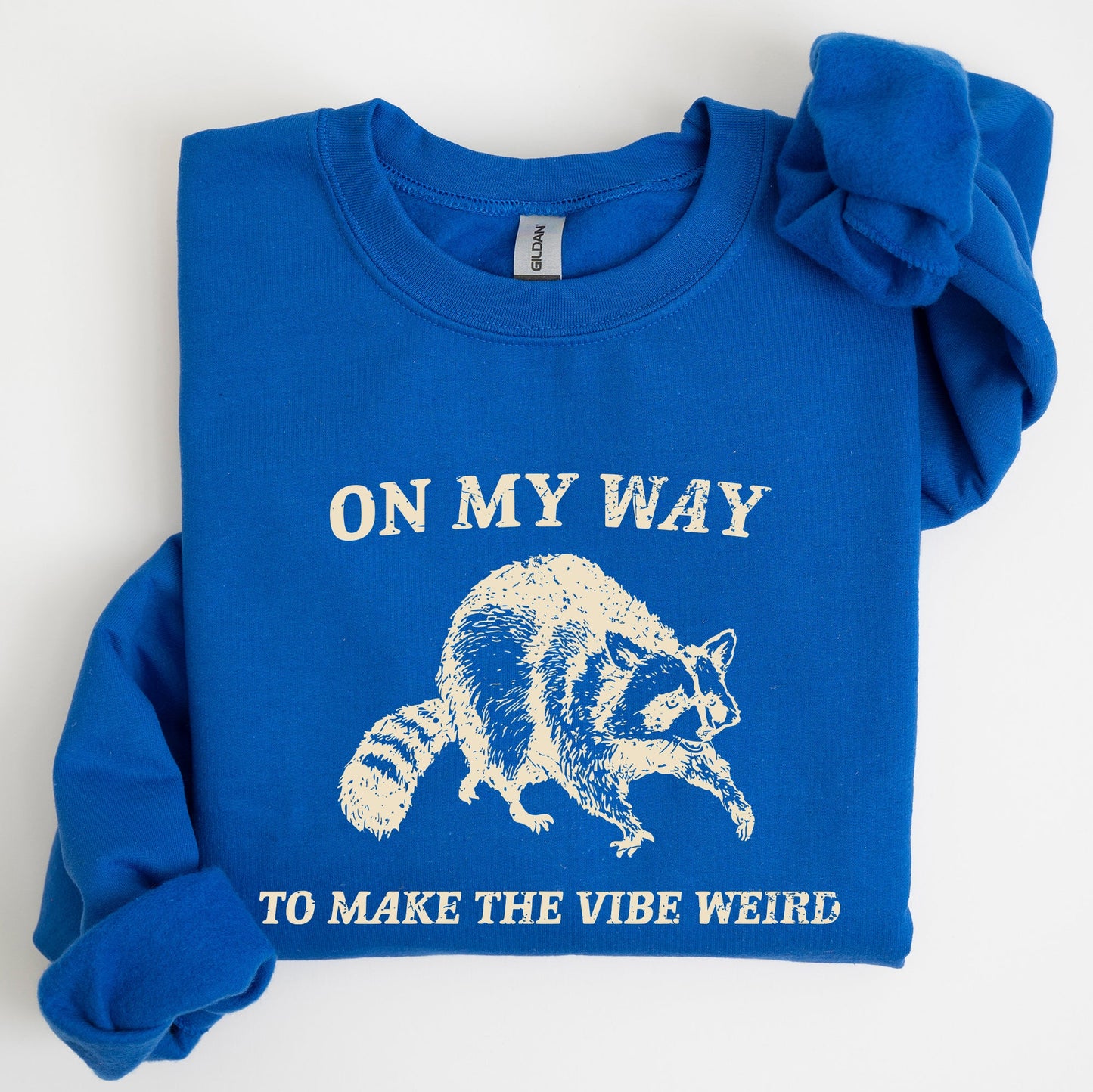 Weird Vibes, Raccoon, Meme, Aesthetic, Funny Sweatshirt