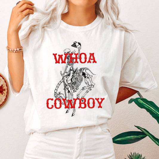 Whoa Cowboy, Horse, BroncoRide, Rodeo, Skeleton, Tshirt Comfort Colors T-Shirt