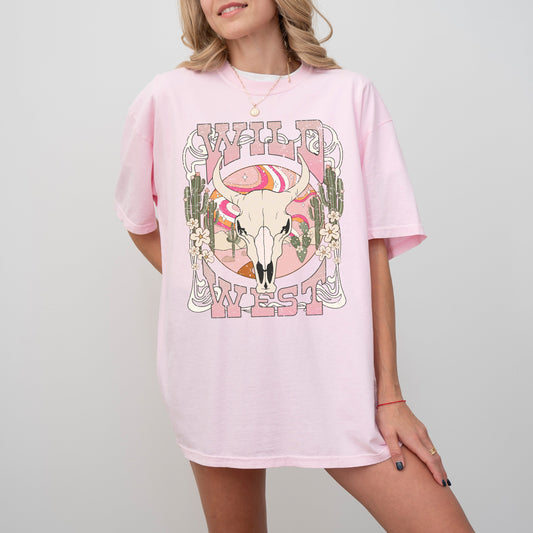 Wild West, Skull, Country, Western, Cowgirl, Cowboy, Tshirt Comfort Colors T-Shirt