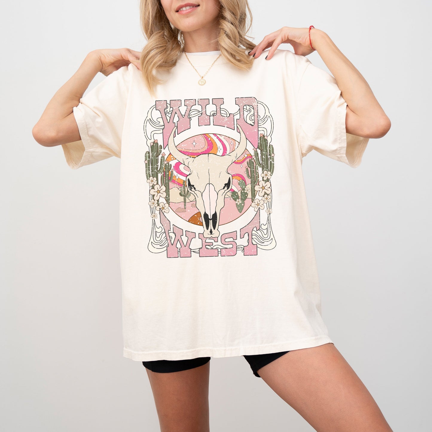 Wild West, Skull, Country, Western, Cowgirl, Cowboy, Tshirt Comfort Colors T-Shirt