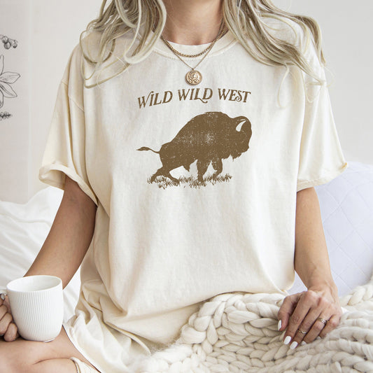 Wild Wild West, Buffalo, Country, Cowboy, Cowgirl, Tshirt Comfort Colors T-Shirt