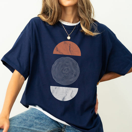 Abstract Geometric Circle Vintage Comfort Colors Tshirt