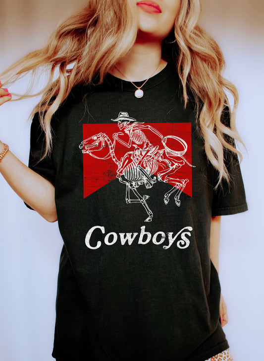 Cowboys Skeleton Vintage Comfort Colors Tshirt