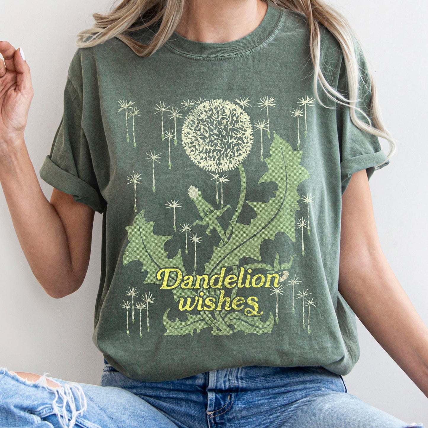 Dandelion Wishes Vintage Comfort Colors Tshirt