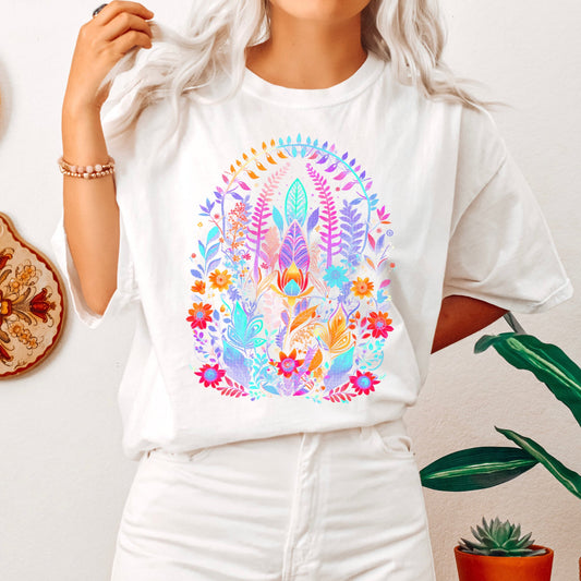 Floral Boho Festival Comfort Colors Tshirt