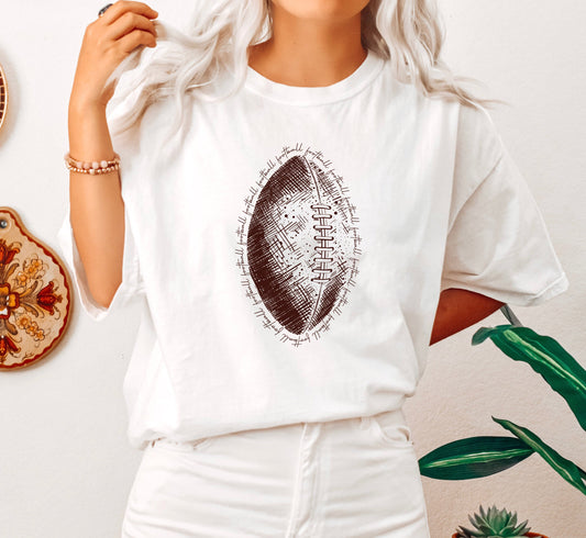 Football Lovers Sports Art Comfort Colors Tshirt