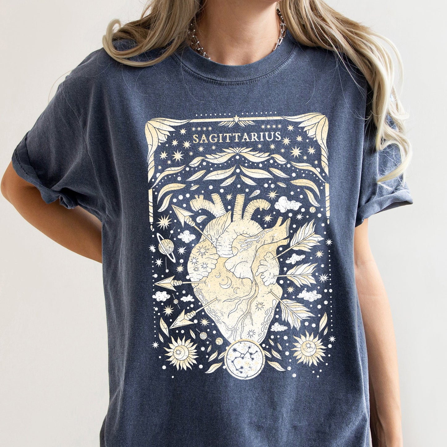 Sagittarius Celestial Zodiac Comfort Colors Tees, Horoscope, Astrology