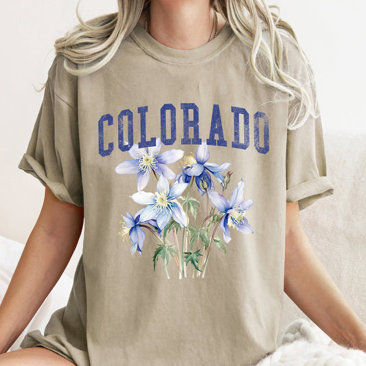 Colorado State Flower Comfort Colors Tshirt