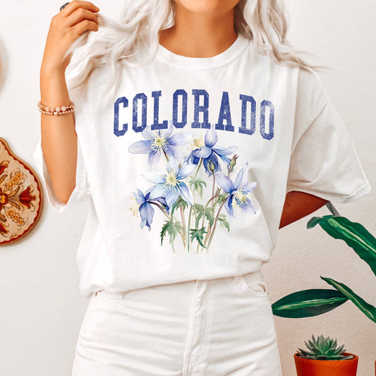 Colorado State Flower Comfort Colors Tshirt