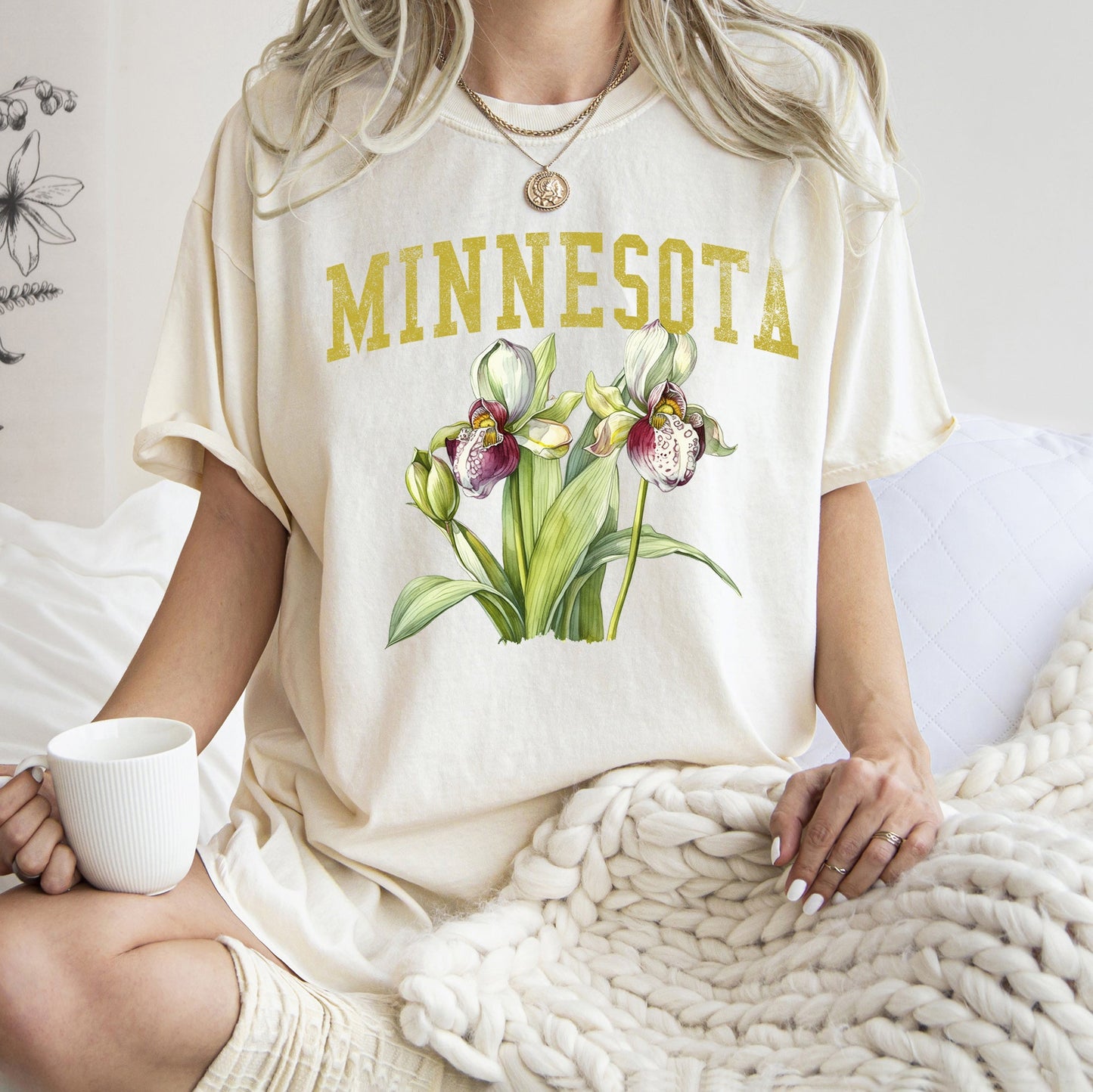 Minnesota State Flower Comfort Colors Tshirt