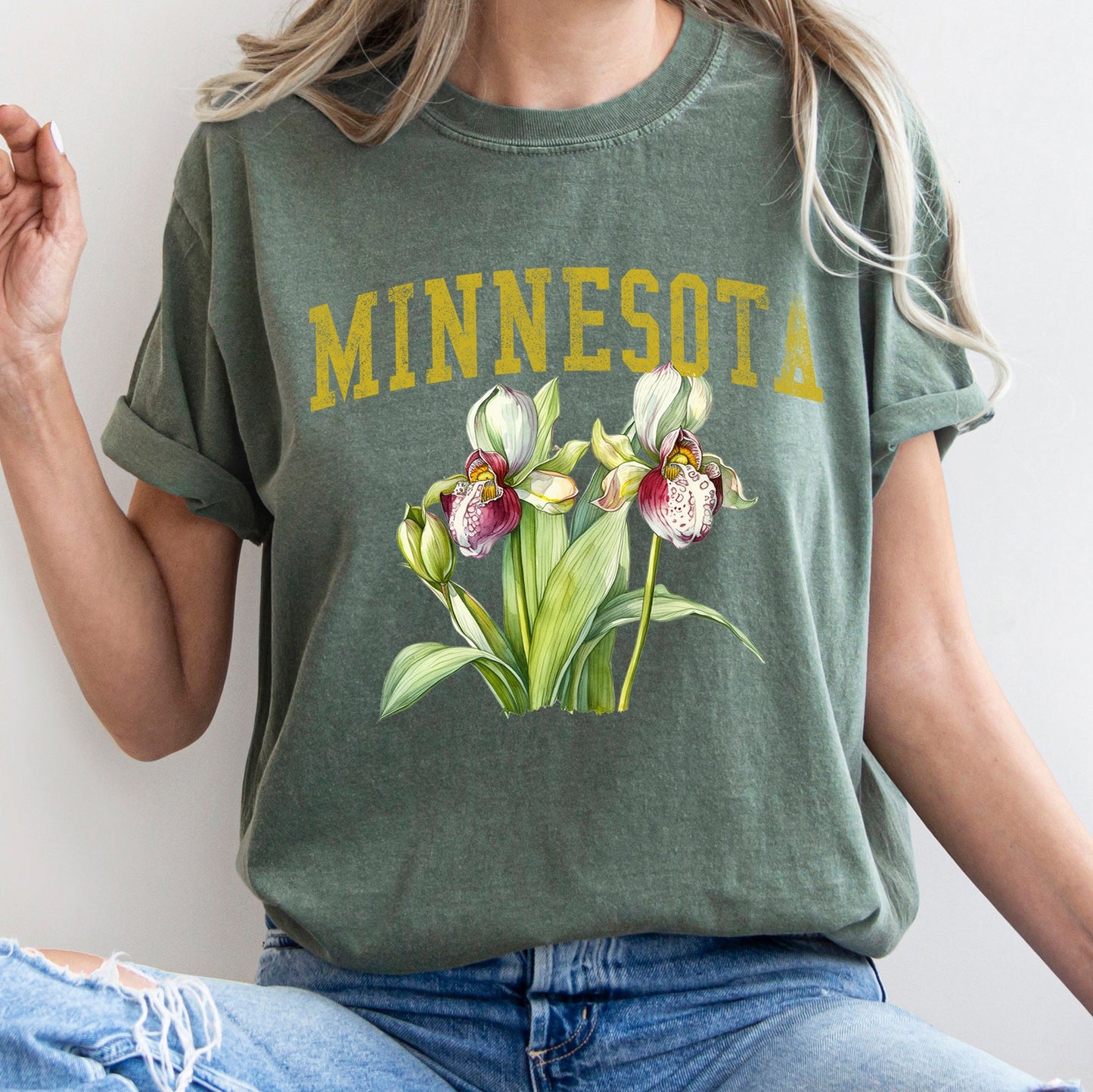 Minnesota State Flower Comfort Colors Tshirt