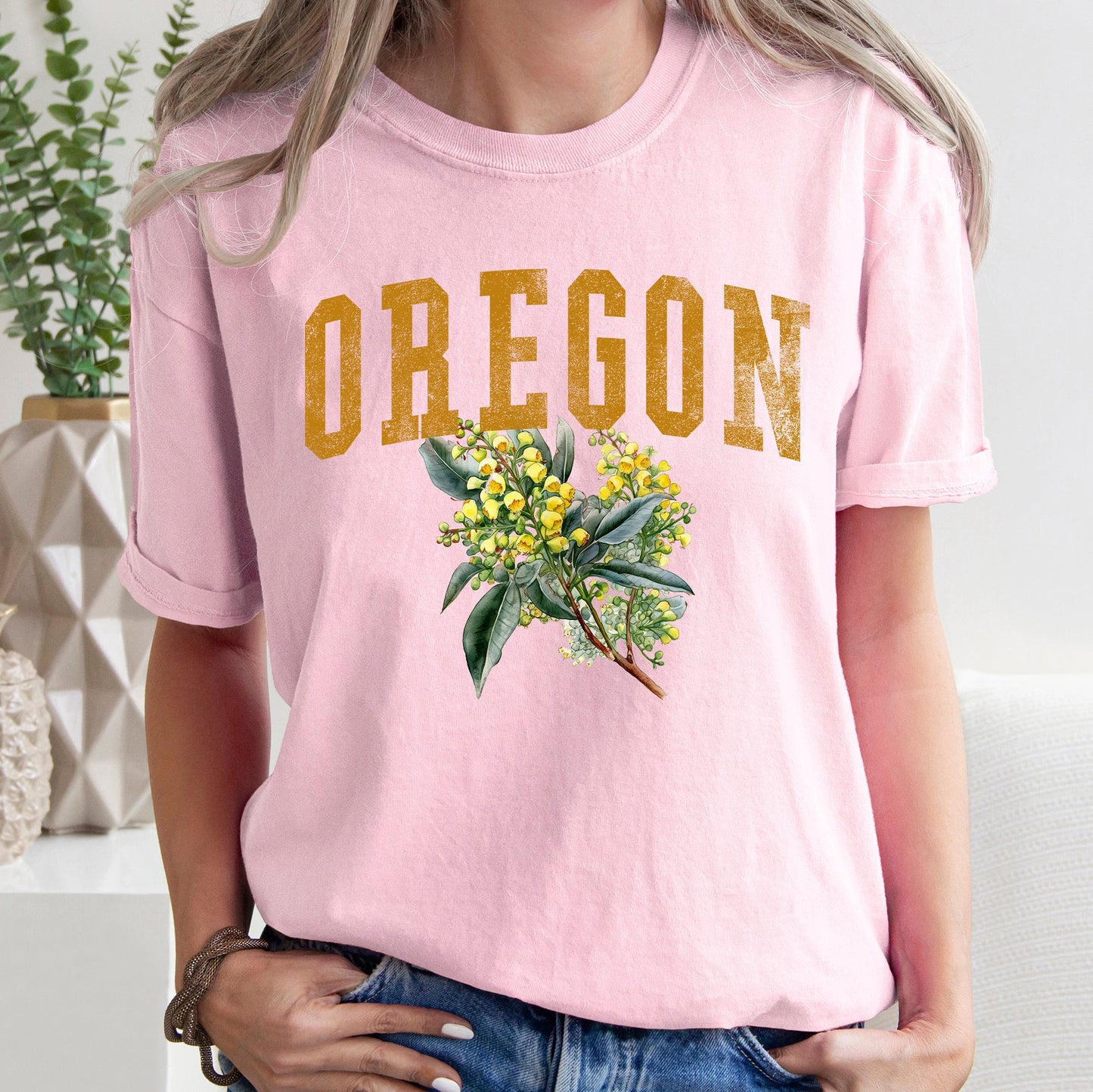 Oregon State Flower Comfort Colors Tshirt