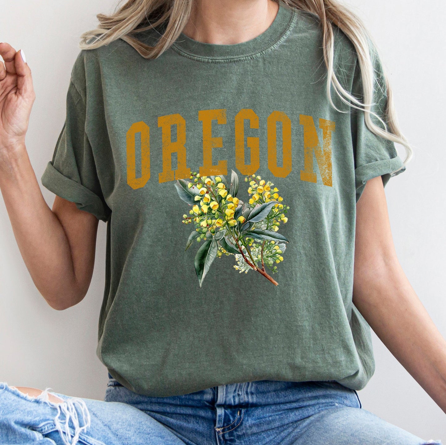Oregon State Flower Comfort Colors Tshirt