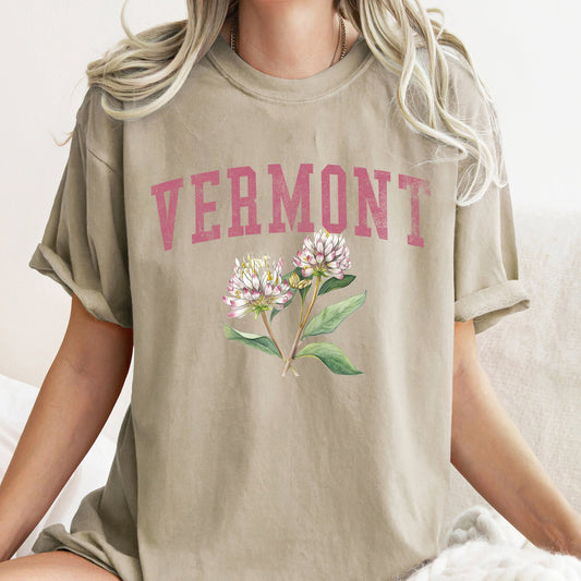 Vermont State Flower Comfort Colors Tshirt
