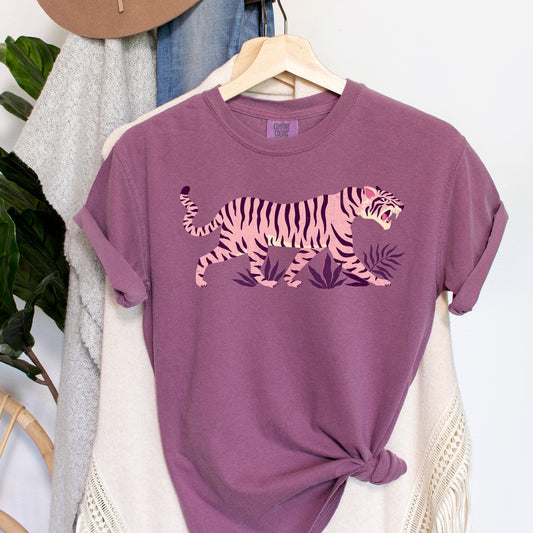 Tiger Wild Animal Lover Chic Comfort Colors Tshirt