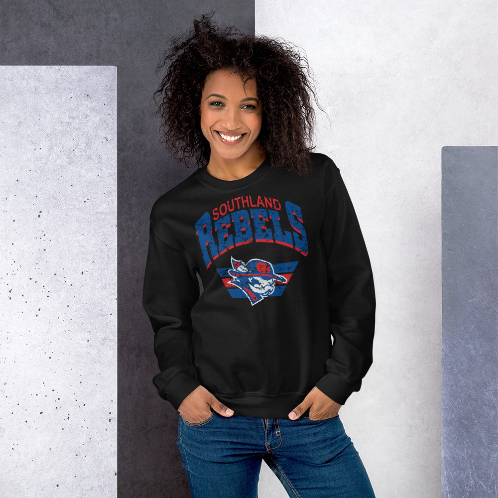 Rebels Vintage Collegiate Distressed - Gildan Crew