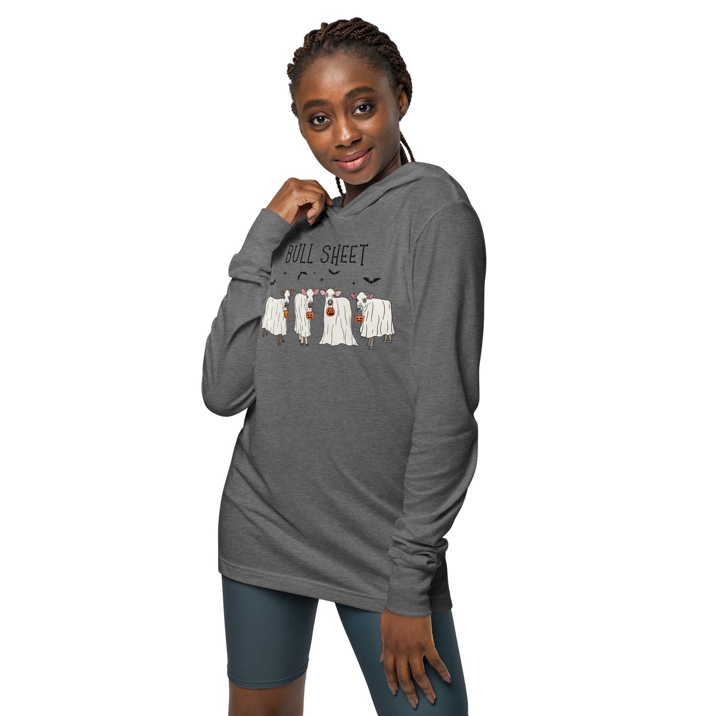 Bull Sheet | Bella Canvas Hooded Long Sleeve Shirt