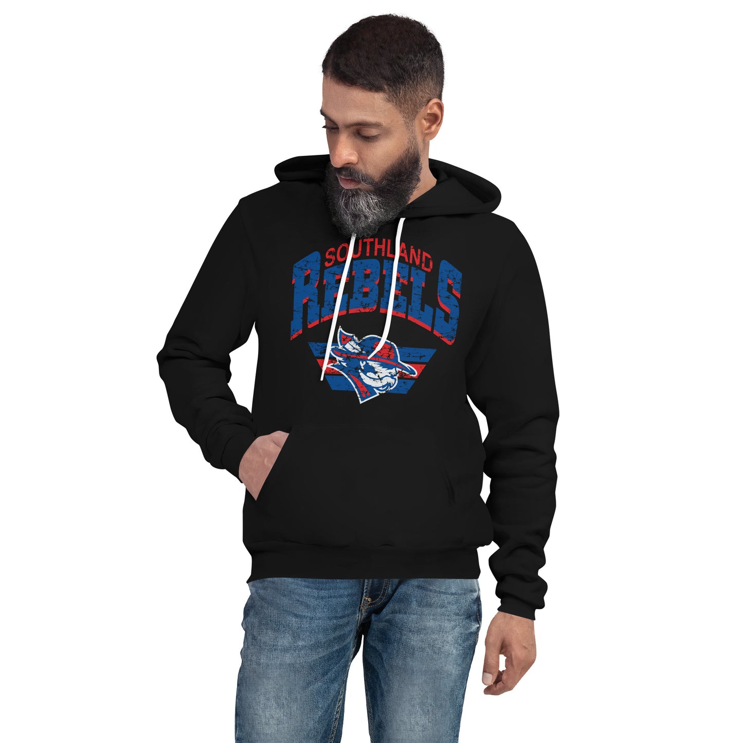 Rebels Vintage Collegiate Distressed - Bella Canvas Hoodie