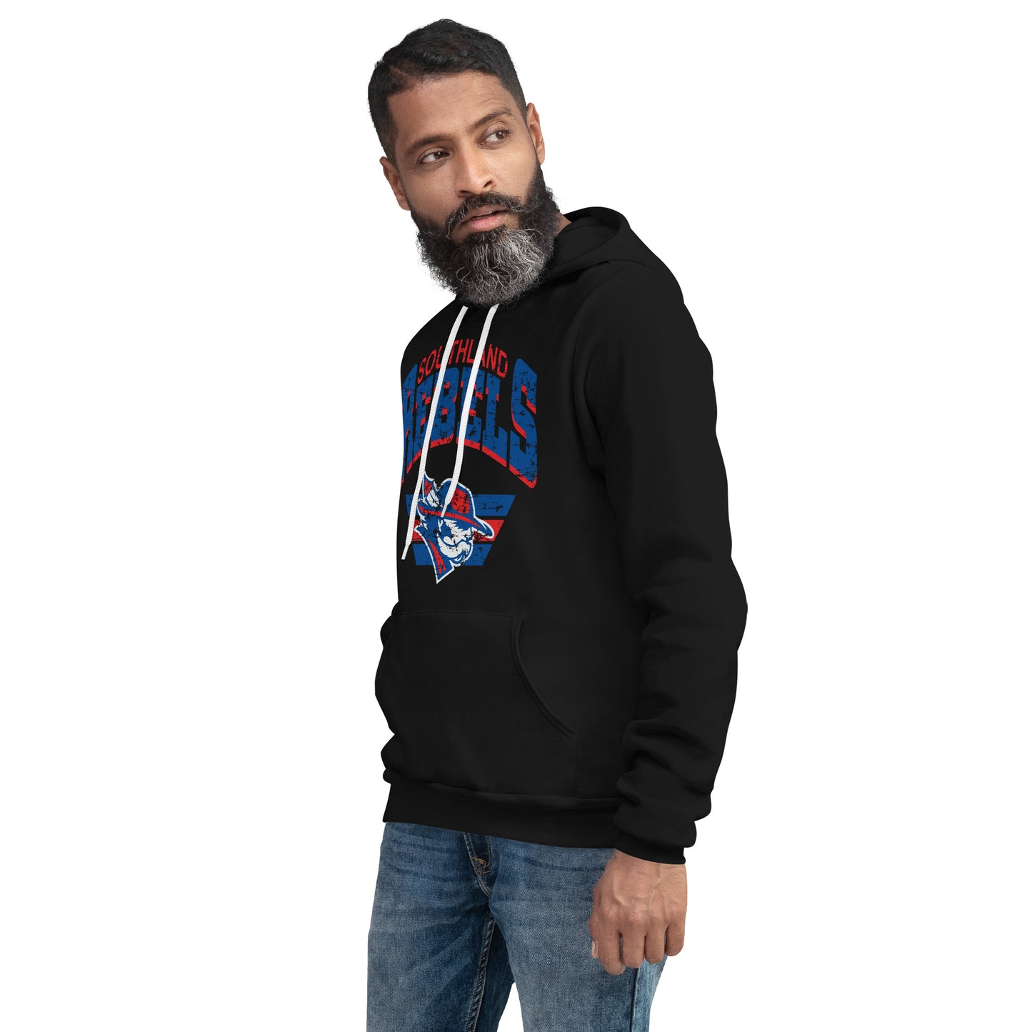Rebels Vintage Collegiate Distressed - Bella Canvas Hoodie