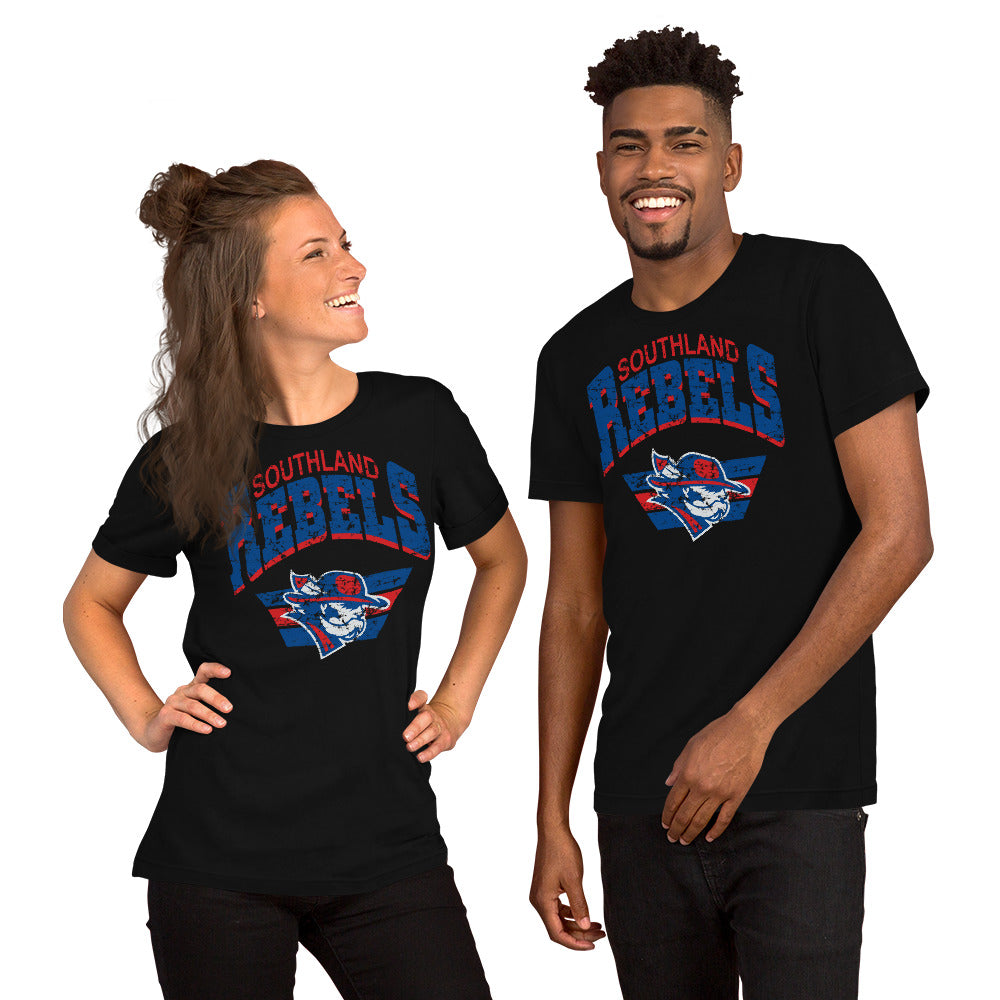 Rebels Vintage Collegiate Distressed - Bella Canvas Tee