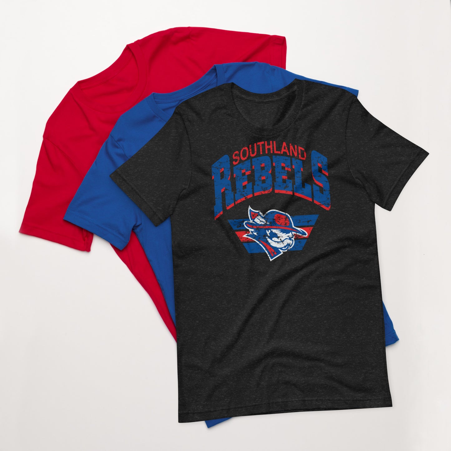 Rebels Vintage Collegiate Distressed - Bella Canvas Tee